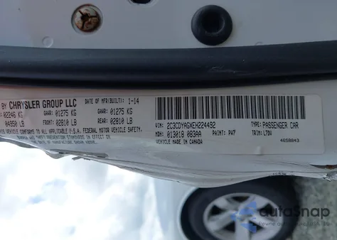 2014 Dodge Challenger Sxt z USA, uszkodzony, nr VIN 2C3CDYAGXEH224492